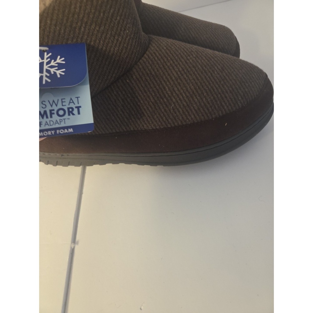 Dearfoams Men's‎ Memory Foam Slipper (Brown, US Footwear Size Medium 9-10) - Picture 3 of 16